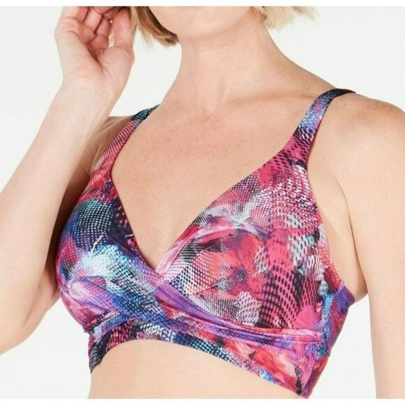 Go by Gossip Floral Molded Multicolor Bra Swim Bikini Top Size L‎ - Picture 1 of 11